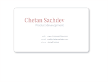Tablet Screenshot of chetansachdev.com